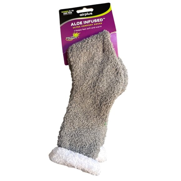 Airplus Women 5-10 Aloe Infused Ultra Comfort Socks With Vitamin E - Picture 1 of 5